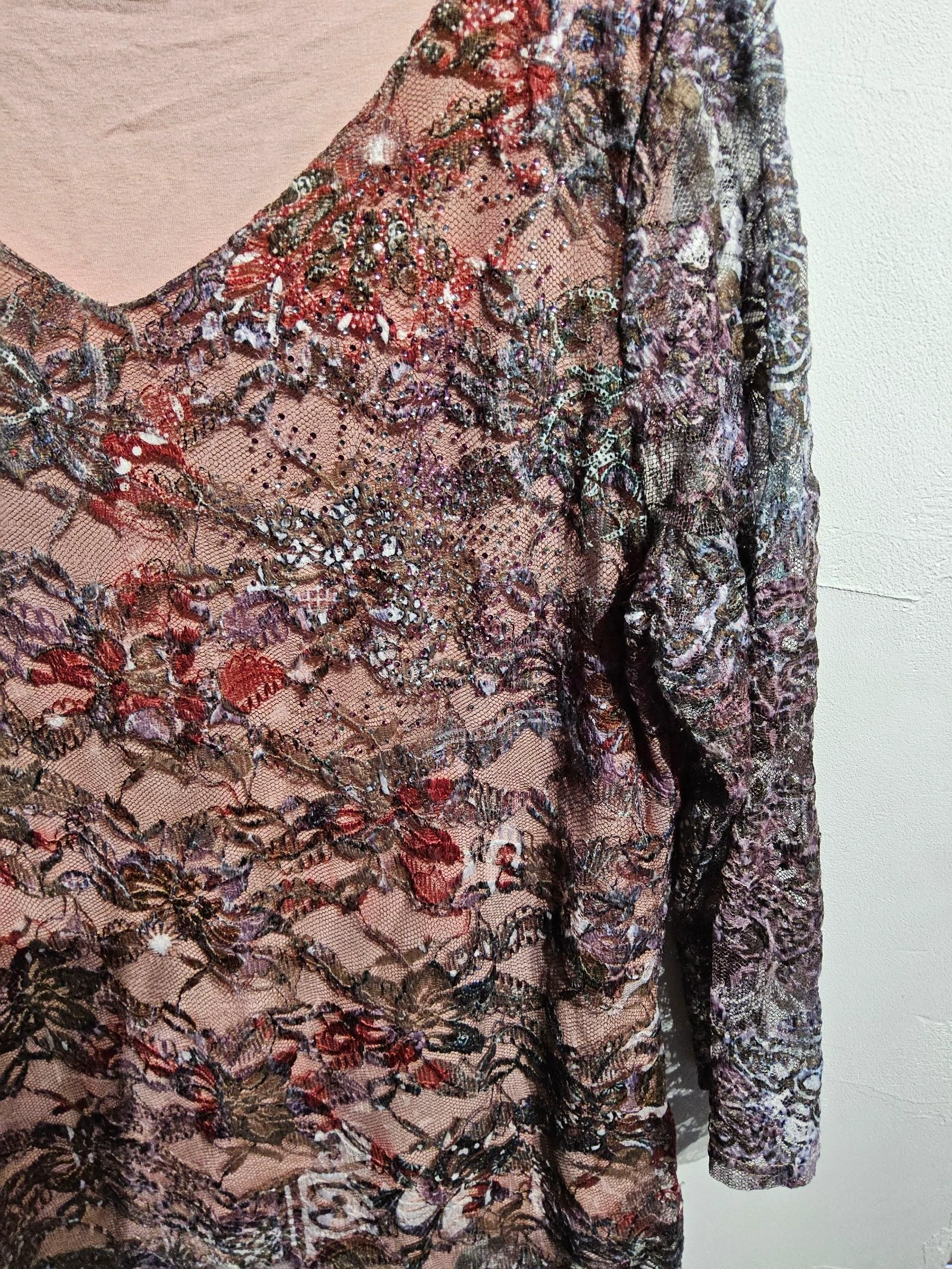 Vango Paris T6 Top – Floral Printed Lace – Plus Size – photo 2